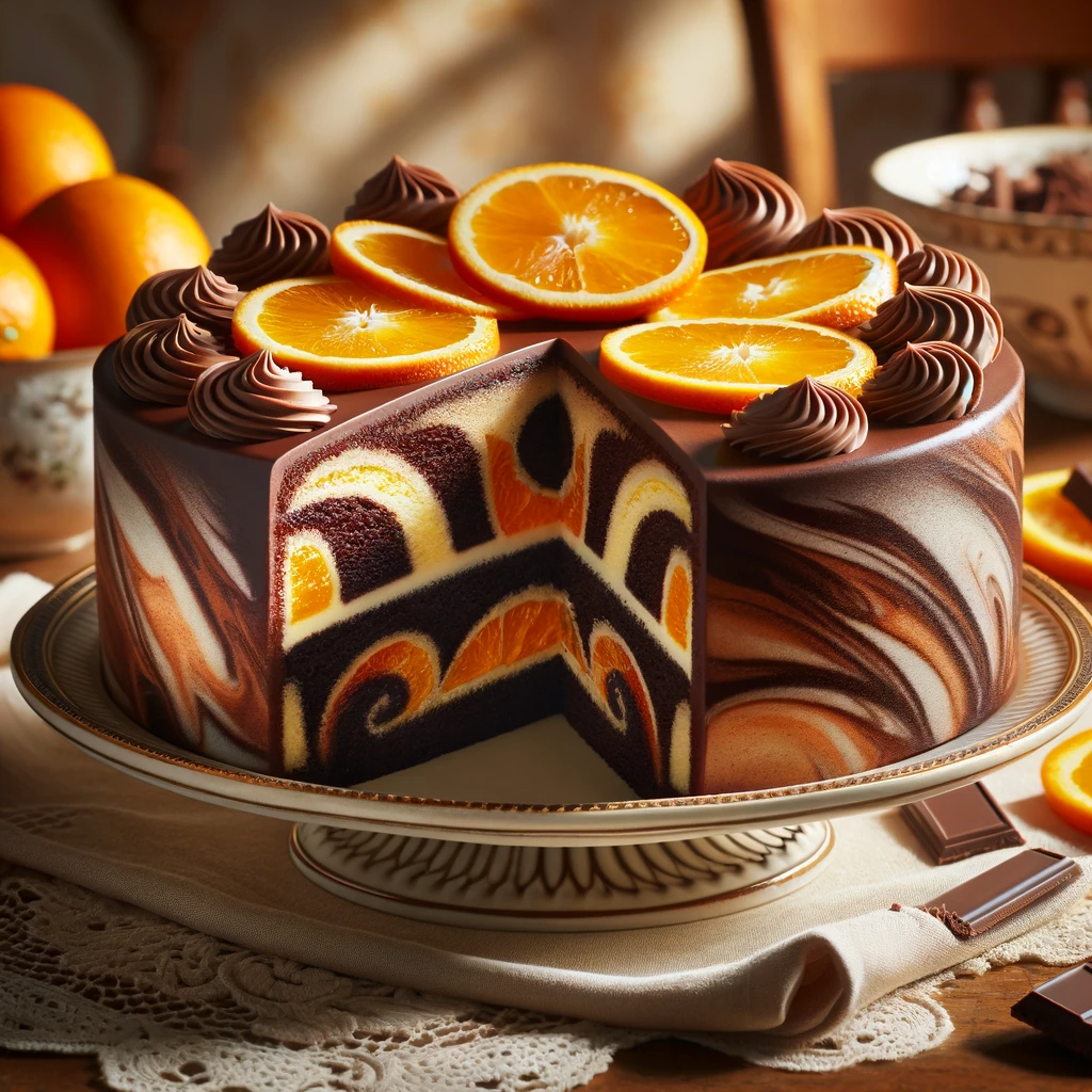 Chocolate Orange Marble Cake