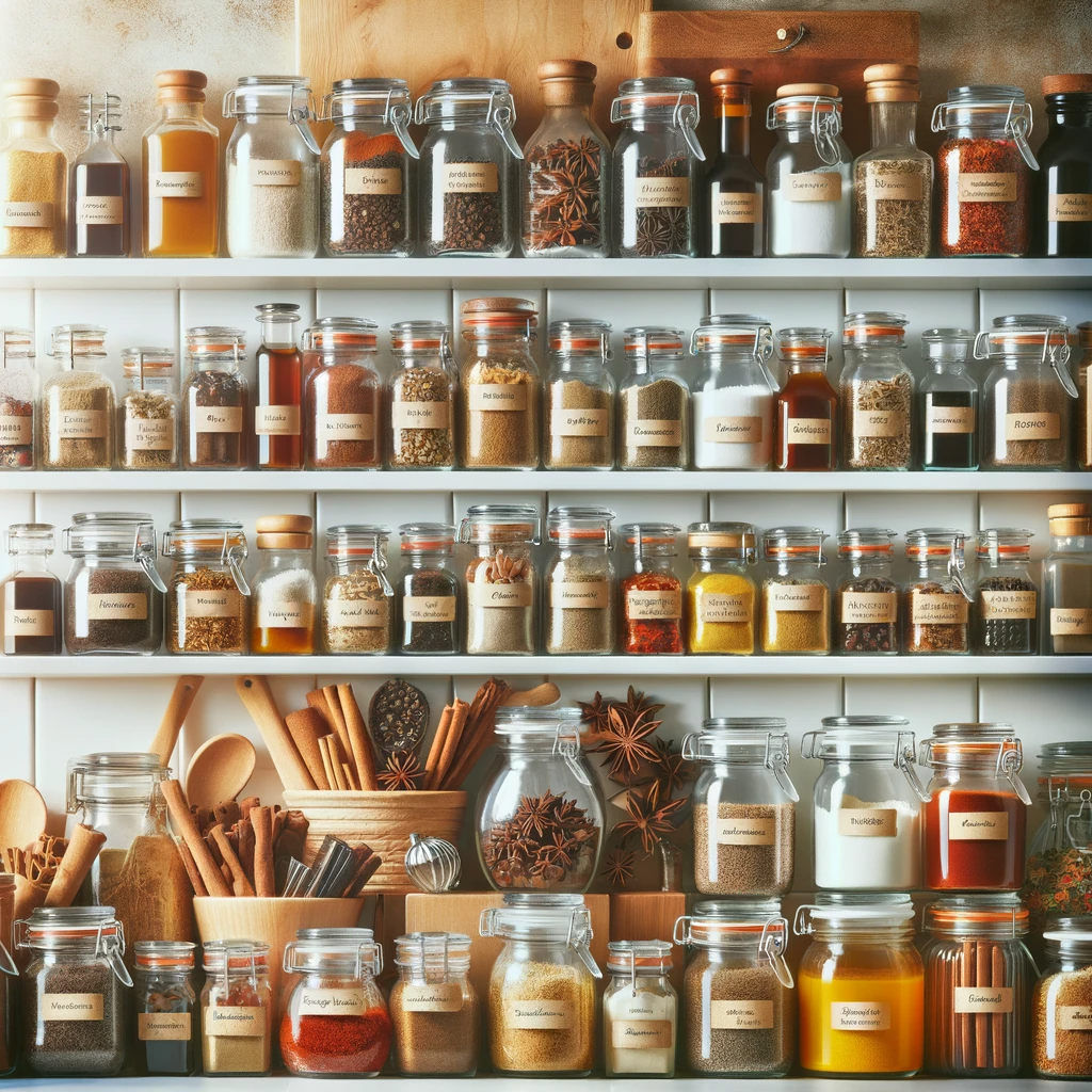 assortment of baking spices and extracts